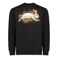 Black Bunny Rabbit leopard Easter Day Heavyweight Sweatshirt - HowdyJamesFarm