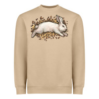 Mushroom Bunny Rabbit leopard Easter Day Heavyweight Sweatshirt - HowdyJamesFarm