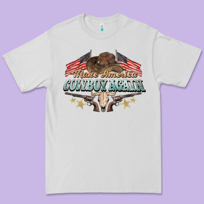 Make America Cowboy Again Premium Tee Designed By Nancycooperartshop