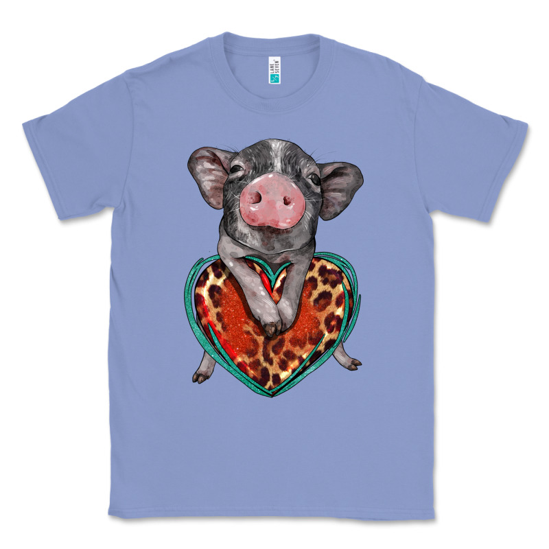 Baby Pig With Leopard Heart Classic Tee by BarkalooDesign | Teevron