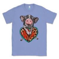 Colony Blue baby pig with leopard heart Classic Tee - BarkalooDesign