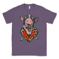 Lavender baby pig with leopard heart Classic Tee - BarkalooDesign