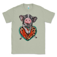 Matcha baby pig with leopard heart Classic Tee - BarkalooDesign
