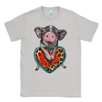 Moon Dust baby pig with leopard heart Classic Tee - BarkalooDesign