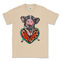 Mushroom baby pig with leopard heart Classic Tee - BarkalooDesign