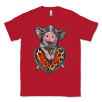 Red baby pig with leopard heart Classic Tee - BarkalooDesign