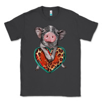 Smoke baby pig with leopard heart Classic Tee - BarkalooDesign