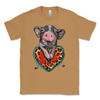 Toasted Coconut baby pig with leopard heart Classic Tee - BarkalooDesign