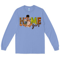 Colony Blue Home girl Fall afro girl Long Sleeve Tee - NancyCooperArtShop