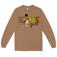 Toasted Coconut Home girl Fall afro girl Long Sleeve Tee - NancyCooperArtShop