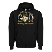 Black with god all things are possible with baby jesus bbs Zipper Hoodie - BundleAndBundleShop