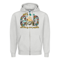 Dove Grey with god all things are possible with baby jesus bbs Zipper Hoodie - BundleAndBundleShop