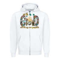 White with god all things are possible with baby jesus bbs Zipper Hoodie - BundleAndBundleShop