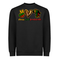 Black Peace love Juneteenth Heavyweight Sweatshirt - HowdyJamesFarm