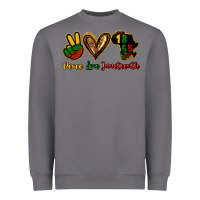 Storm Peace love Juneteenth Heavyweight Sweatshirt - HowdyJamesFarm