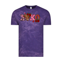 Cloud Purple xoxo highland cow Vintage Tee - RanaPortraitStore