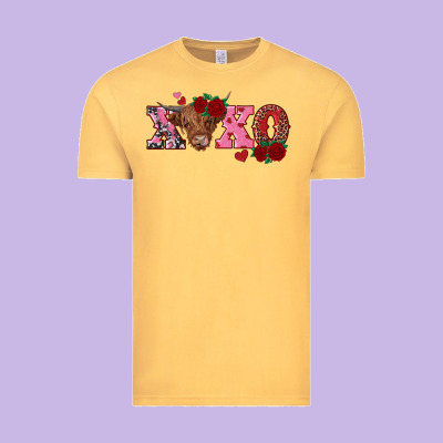 Xoxo Highland Cow Vintage Tee Designed By Ranaportraitstore