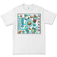 White cafecito y chisme Premium Tee - MaliasSmallBusiness