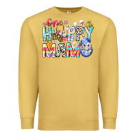 Antique Gold One Happy Mama Easter Bunny Premium Sweatshirt - CowhideDigitalArt