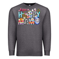 Charcoal Heather One Happy Mama Easter Bunny Premium Sweatshirt - CowhideDigitalArt
