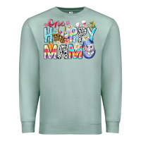 Seafoam One Happy Mama Easter Bunny Premium Sweatshirt - CowhideDigitalArt