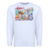 White One Happy Mama Easter Bunny Premium Sweatshirt - CowhideDigitalArt