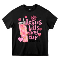 Black valentine jesus fills my cup Heavy Core Tee - MaliasSmallBusiness