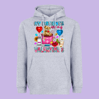 My Patients Is Valentines Heavyweight Hoodie Designed By Cowhidedigitalart