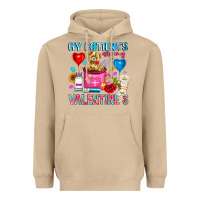 Mushroom My Patients is Valentines Heavyweight Hoodie - CowhideDigitalArt