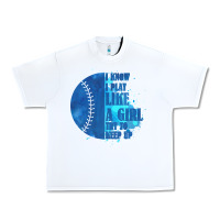 White I Know I Play Like A Girl Try To Keep Up Softball Urban Heavy Tee - Bettercallsaul