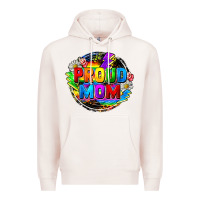 Pale Pink Proud mom LGBTQ+ Mother's Day Premium Hoodie - FaDigitalArtStudio