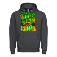 Smoke I don't need luck i've got skill st. patricks day Zipper Hoodie - FaDigitalArtStudio