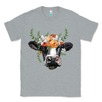 Heather Grey holstein cow head Classic Tee - BarkalooDesign