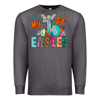 Charcoal Heather My 1st Easter Premium Sweatshirt - CowhideDigitalArt