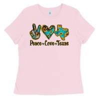 Bubblegum Pink Peace Love Texas Ladies Tee - Jasminsmagicworld