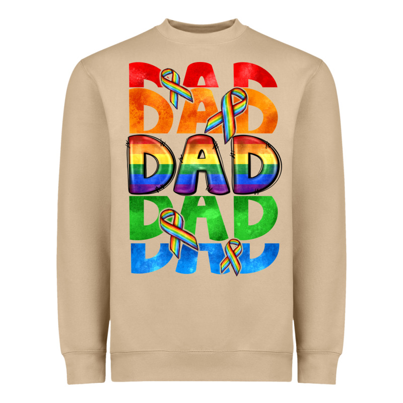 Dad Dad Dad Pride Heavyweight Sweatshirt by CowGirlArtShop | Teevron