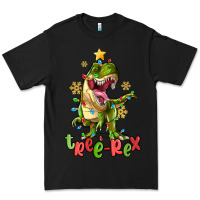 Black tree rex trex christmas dinosaur Premium Tee - MaliasSmallBusiness