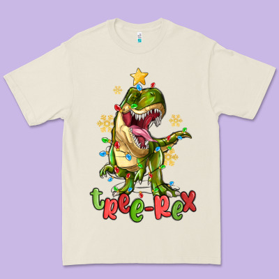 Tree Rex Trex Christmas Dinosaur Premium Tee Designed By Maliassmallbusiness