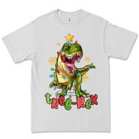 Dove Grey tree rex trex christmas dinosaur Premium Tee - MaliasSmallBusiness