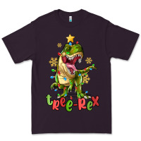 Plum tree rex trex christmas dinosaur Premium Tee - MaliasSmallBusiness