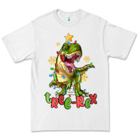 White tree rex trex christmas dinosaur Premium Tee - MaliasSmallBusiness