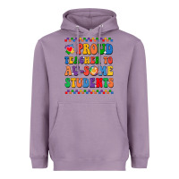 Lavender Proud Teacher to au-some student Heavyweight Hoodie - CowhideDigitalArt