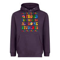 Plum Proud Teacher to au-some student Heavyweight Hoodie - CowhideDigitalArt