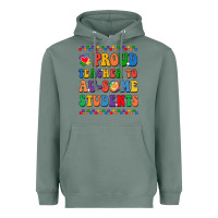 Sage Proud Teacher to au-some student Heavyweight Hoodie - CowhideDigitalArt
