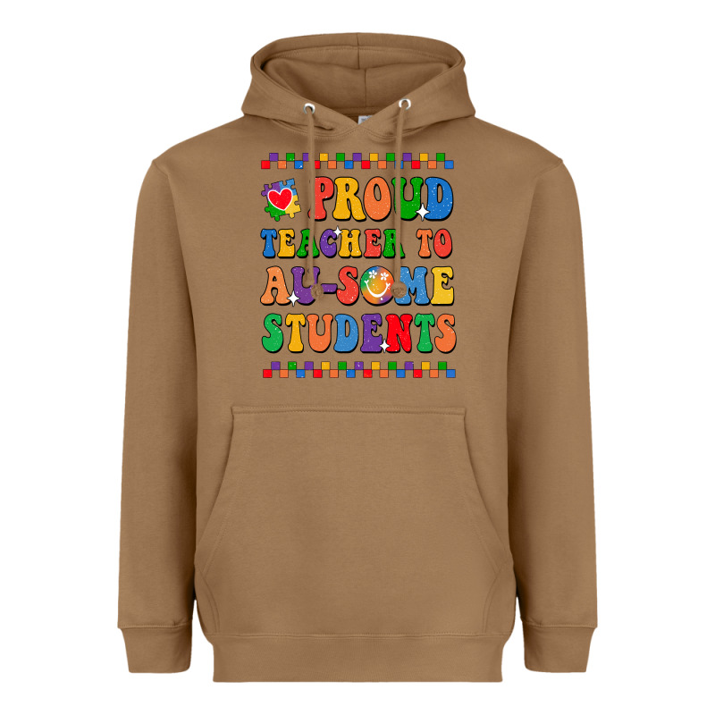 Proud Teacher To Au-some Student Heavyweight Hoodie by CowhideDigitalArt | Teevron