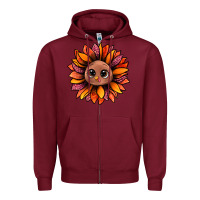 Burgundy turkey sunflower bbs Zipper Hoodie - BundleAndBundleShop
