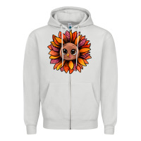 Dove Grey turkey sunflower bbs Zipper Hoodie - BundleAndBundleShop