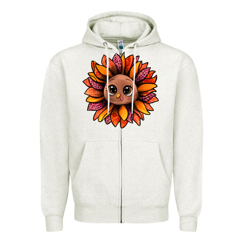 Turkey Sunflower Bbs Zipper Hoodie by BundleAndBundleShop | Teevron
