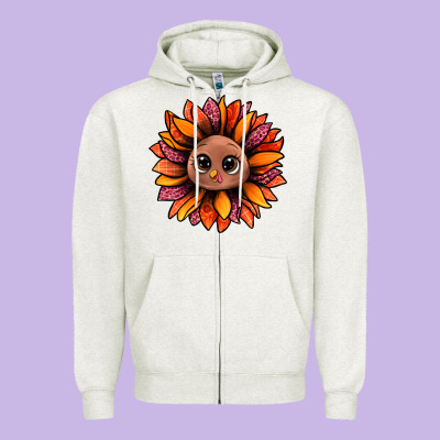 Turkey Sunflower Bbs Zipper Hoodie Designed By Bundleandbundleshop