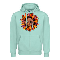 Seafoam turkey sunflower bbs Zipper Hoodie - BundleAndBundleShop